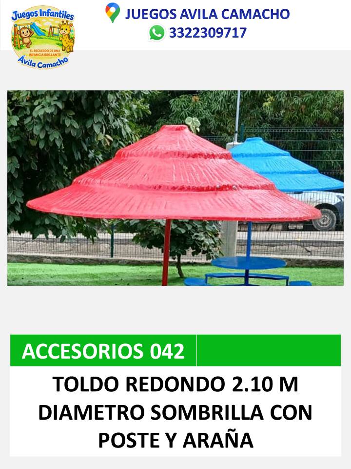 toldo redondo paja